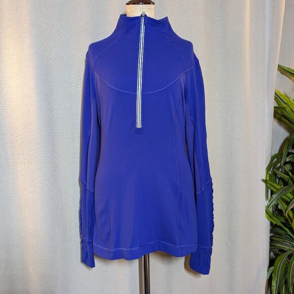 Lululemon Pullover Purple Half Zip Running Run Dash 1/2 Zip Long Sleeve Size 10 - Picture 2 of 6